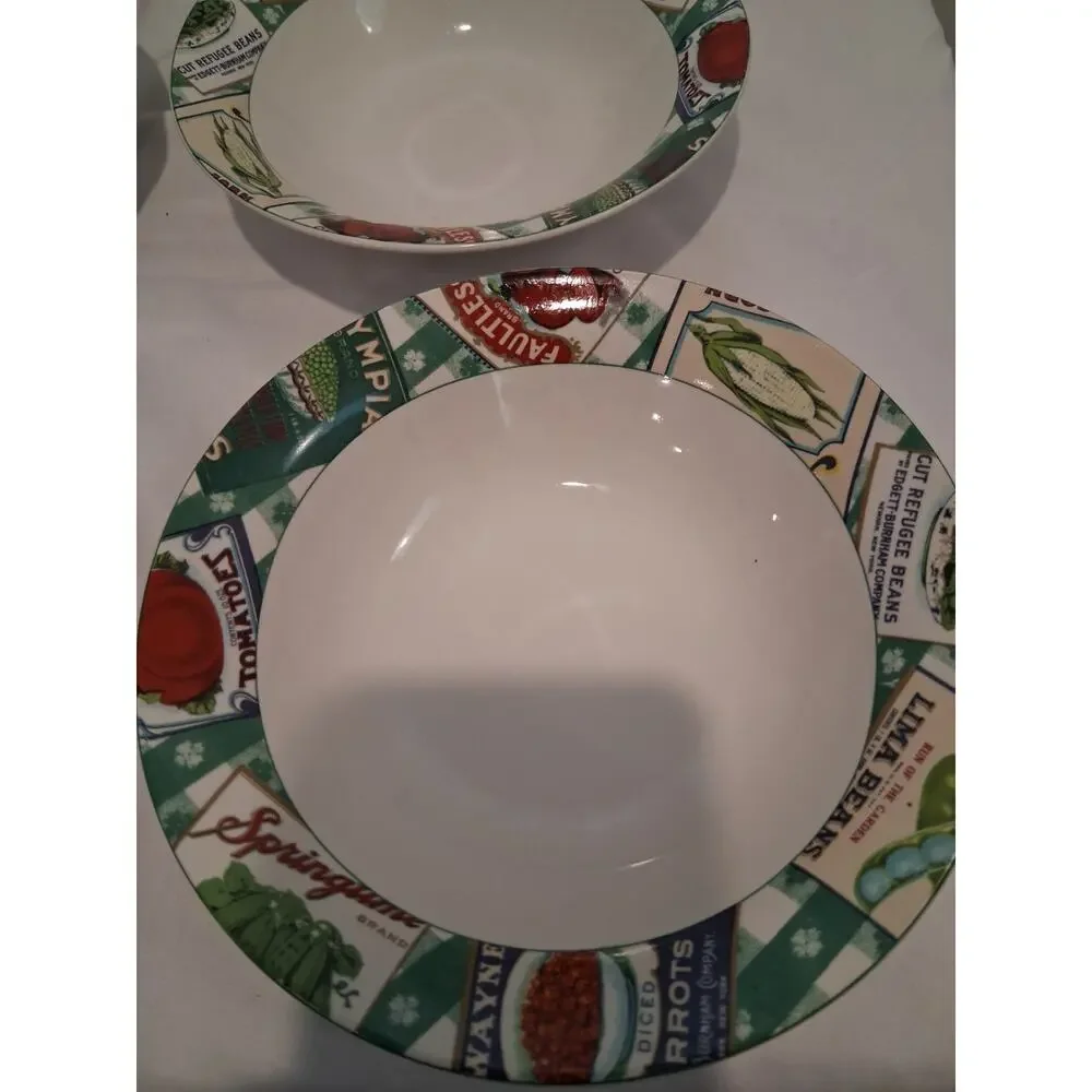 Set of 8 Vintage 1994 Fitz & Floyd Omnibus Habitat Americana Soup Bowls